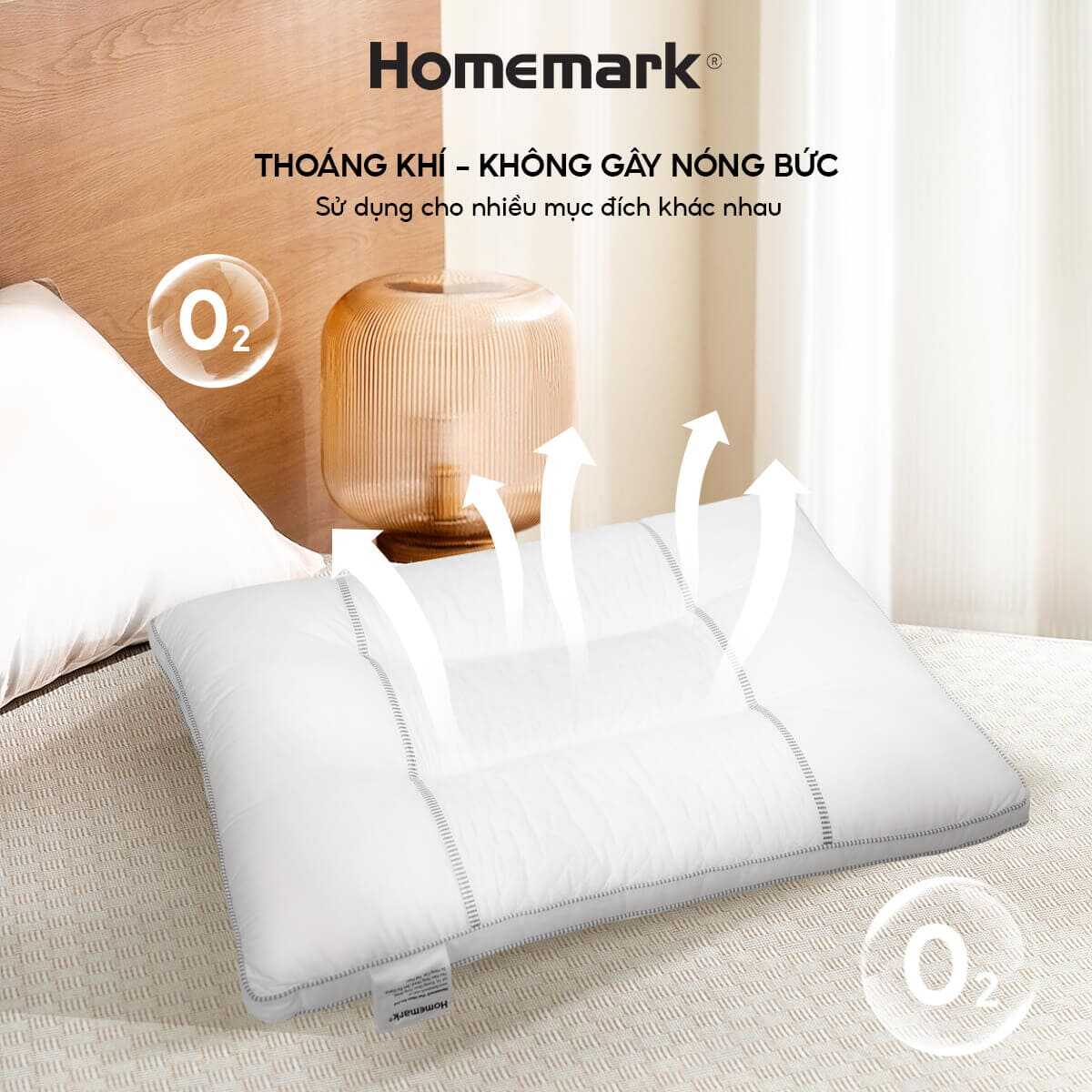 Ruột Gối Kiều Mạch Homemark 50x70cm – Thiết Kế Cao Cấp, Êm Ái, Thoáng Khí, Nâng Đỡ Cổ Vai Gáy