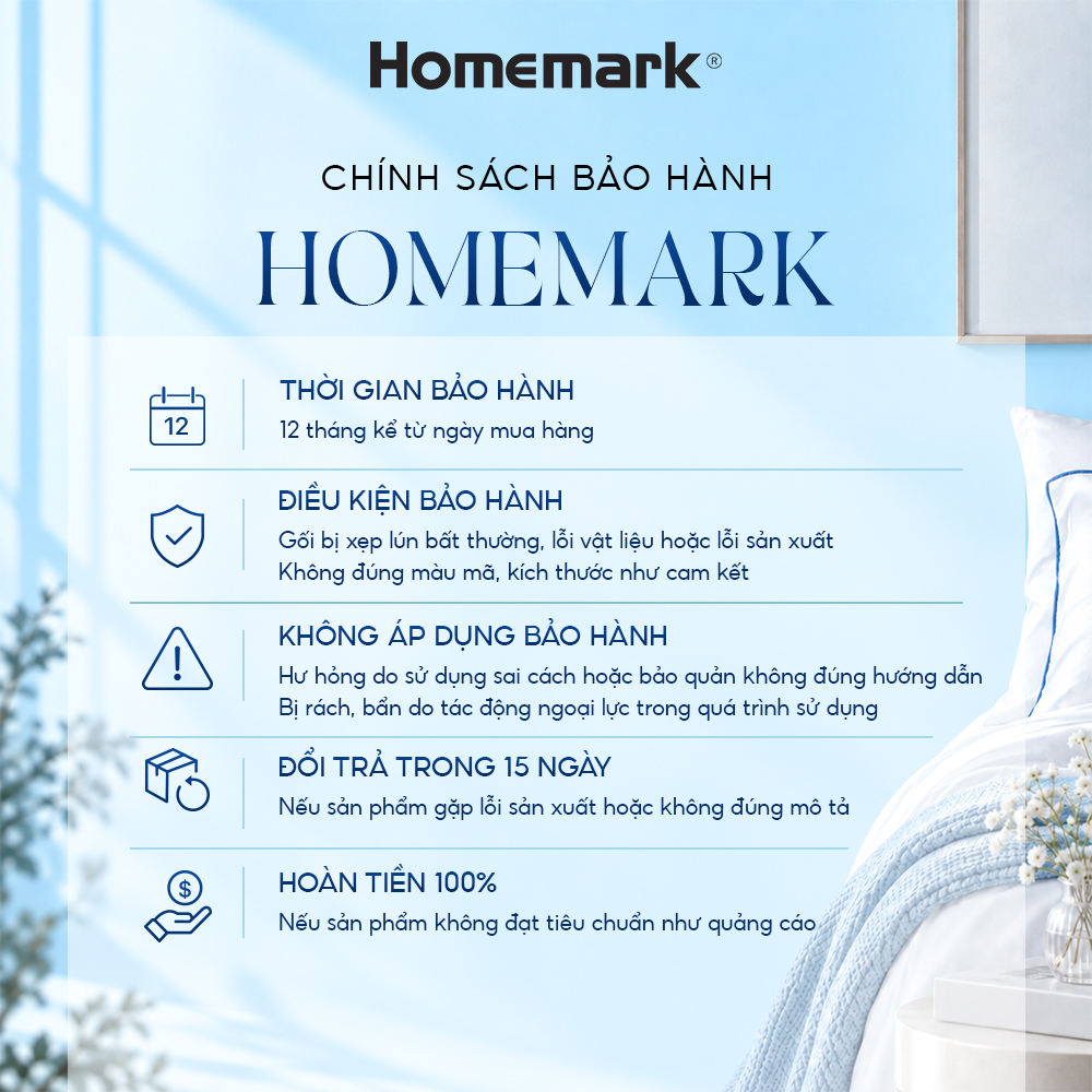 Gối Memory Foam Homemark Cao Cấp Giảm Đau Vai Gáy, Nâng Đỡ Cổ, Thoáng Khí, Siêu Êm Ái