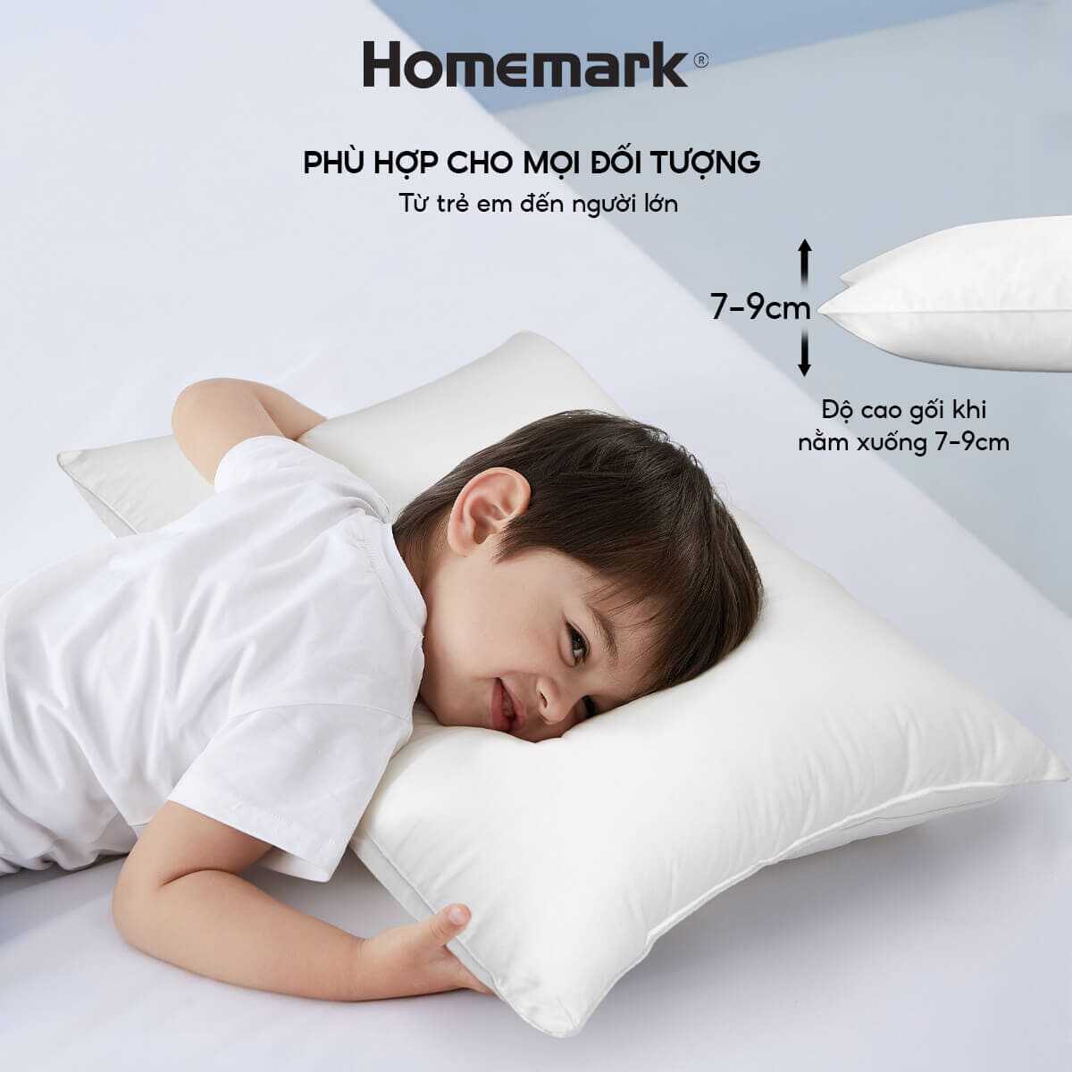 Ruột Gối Lông Vũ Nhân Tạo Homemark Êm Ái, Thoáng Khí, Không Xẹp Lún, Kháng Khuẩn, Chuẩn Khách Sạn