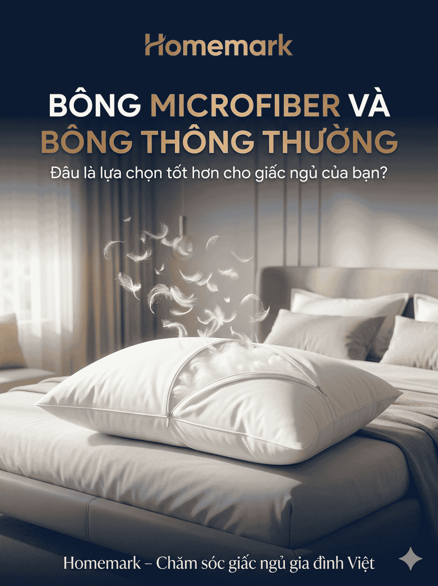 Bông Microfiber là gì? So sánh Microfiber và bông thông thường khi làm ruột gối