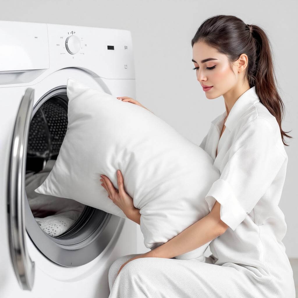 Giặt ruột gối bằng máy giặt đúng cách, mẹo giữ gối luôn sạch, bền và thơm lâu