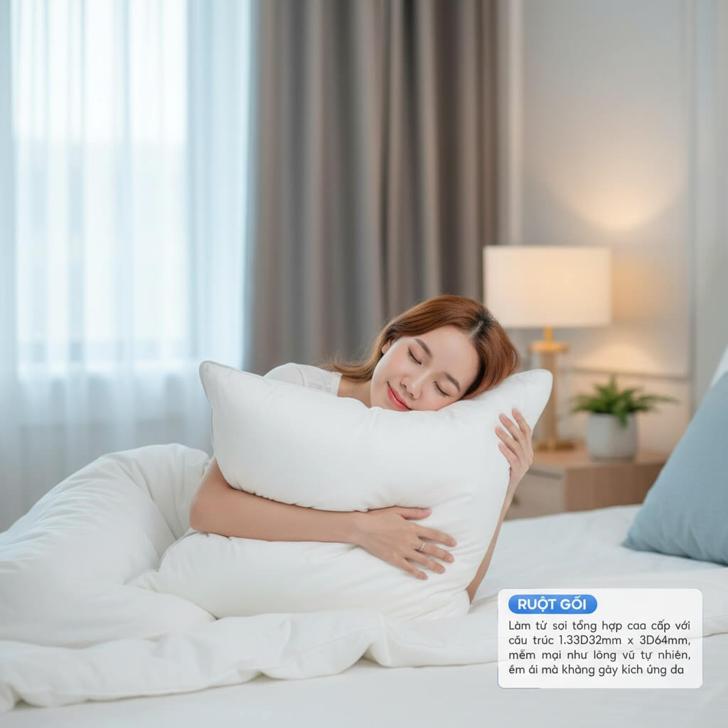 Giải Mã Shyntheticfiber  Bí Mật Giúp Ruột Gối Homemark Êm, Thoáng và Bền Hơn