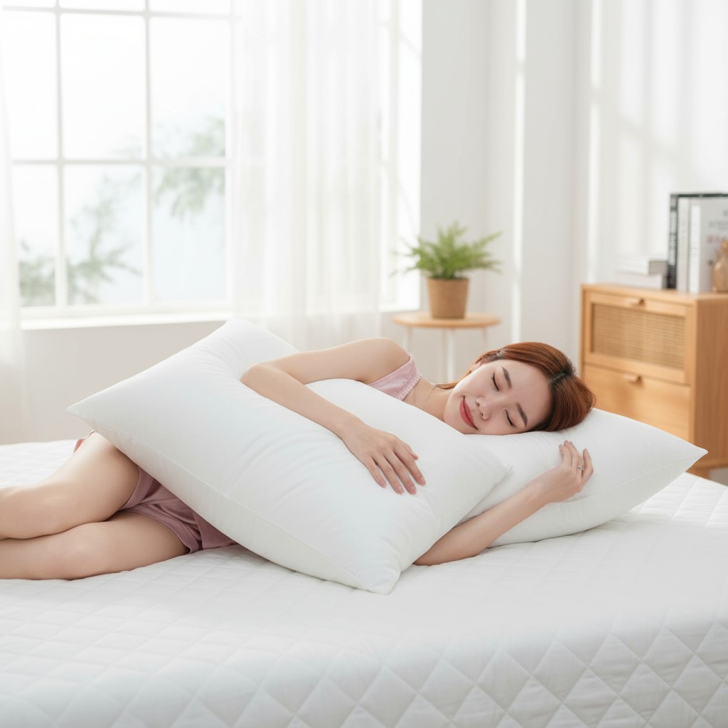 Ruột gối lông vũ nhân tạo Homemark Gối chống xẹp lún, êm ái và thoáng khí