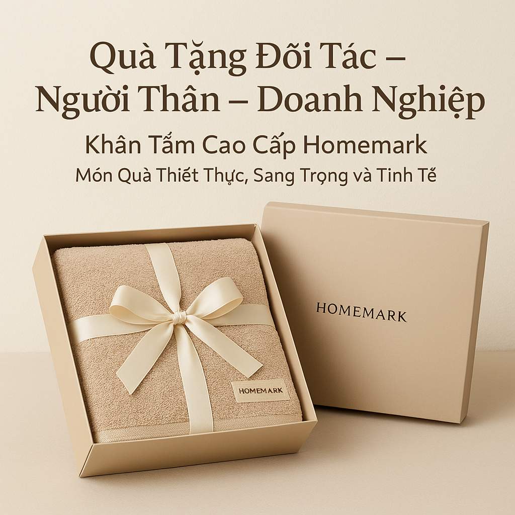 Khăn Tắm Cao Cấp Homemark Quà Tặng Sang Trọng Cho Đối Tác, Người Thân và Doanh Nghiệp