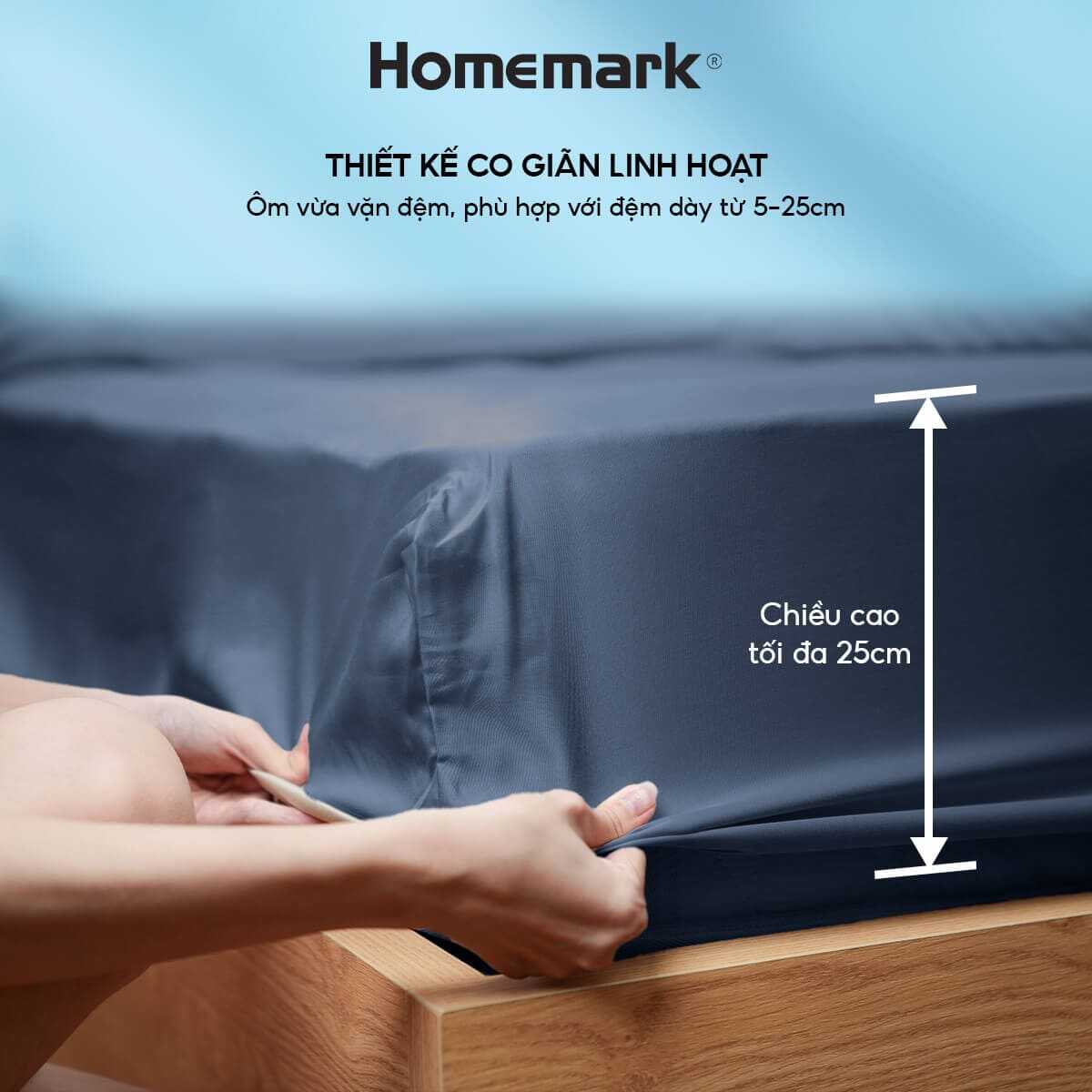 Ga Giường Tencel 60s Cao Cấp Homemark 160x200 180x200 Lụa Mềm Mịn, Thoáng Khí, Sang Trọng