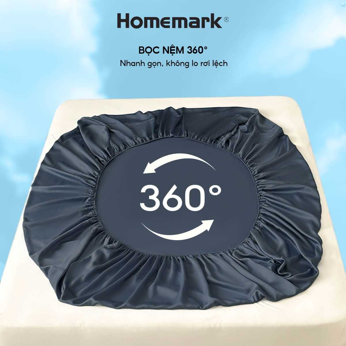 Ga Giường Tencel 60s Cao Cấp Homemark 160x200 180x200 Lụa Mềm Mịn, Thoáng Khí, Sang Trọng