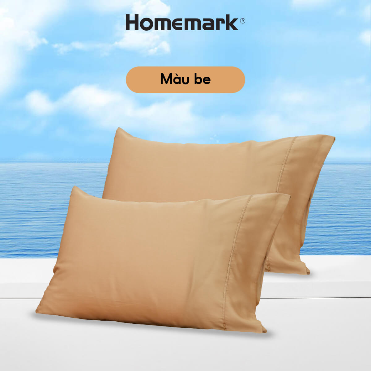 Vỏ Gối Tencel 60s Homemark 50x70cm Lụa Mềm Mịn, Thoáng Mát, Chống Nhăn, Kháng Khuẩn