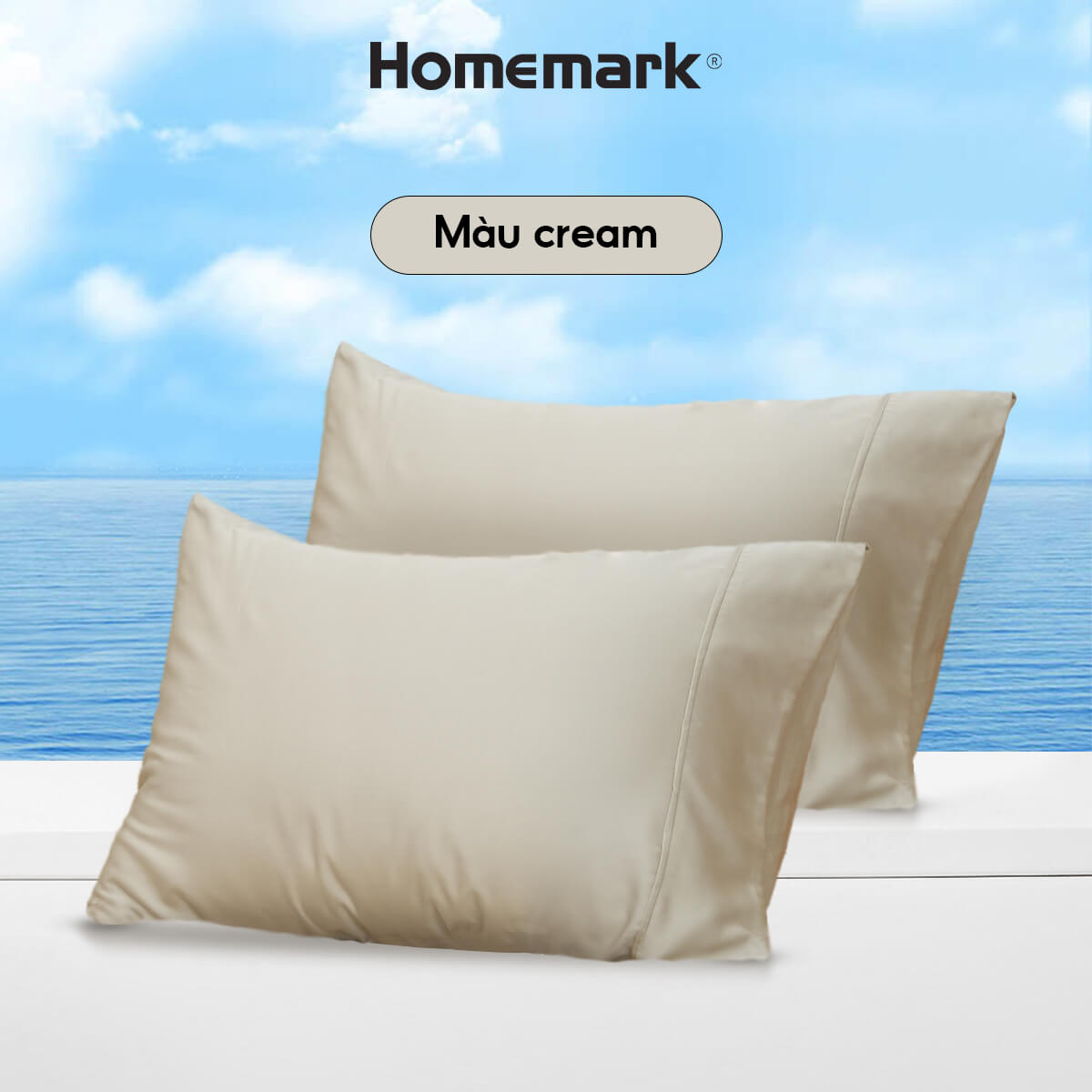 Vỏ Gối Tencel 60s Homemark 50x70cm Lụa Mềm Mịn, Thoáng Mát, Chống Nhăn, Kháng Khuẩn