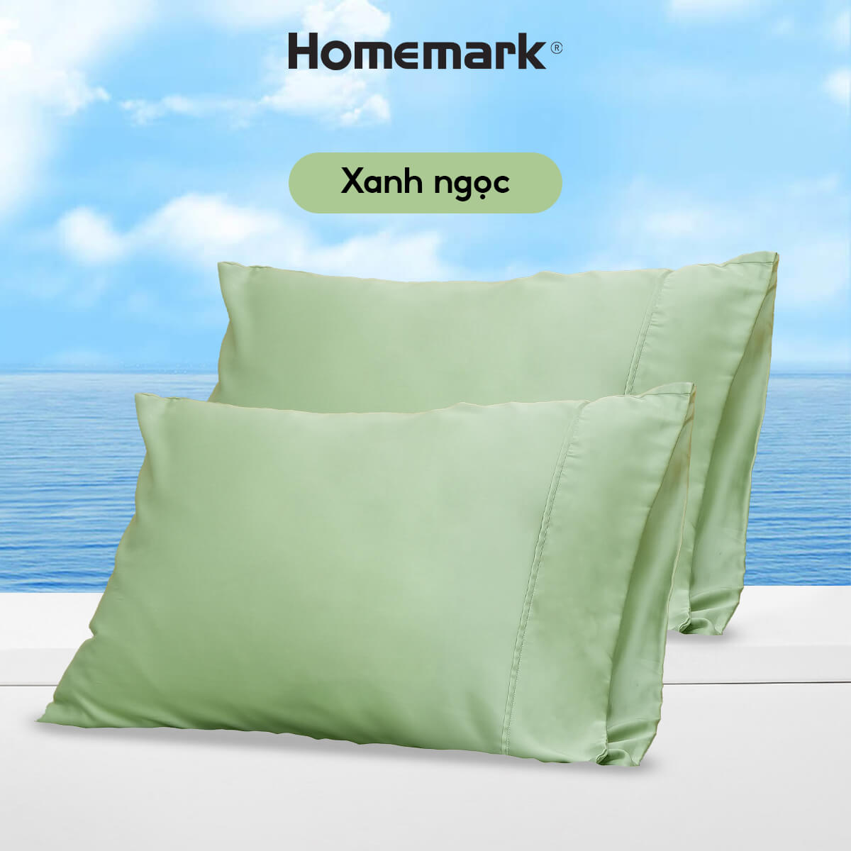 Vỏ Gối Tencel 60s Homemark 50x70cm Lụa Mềm Mịn, Thoáng Mát, Chống Nhăn, Kháng Khuẩn