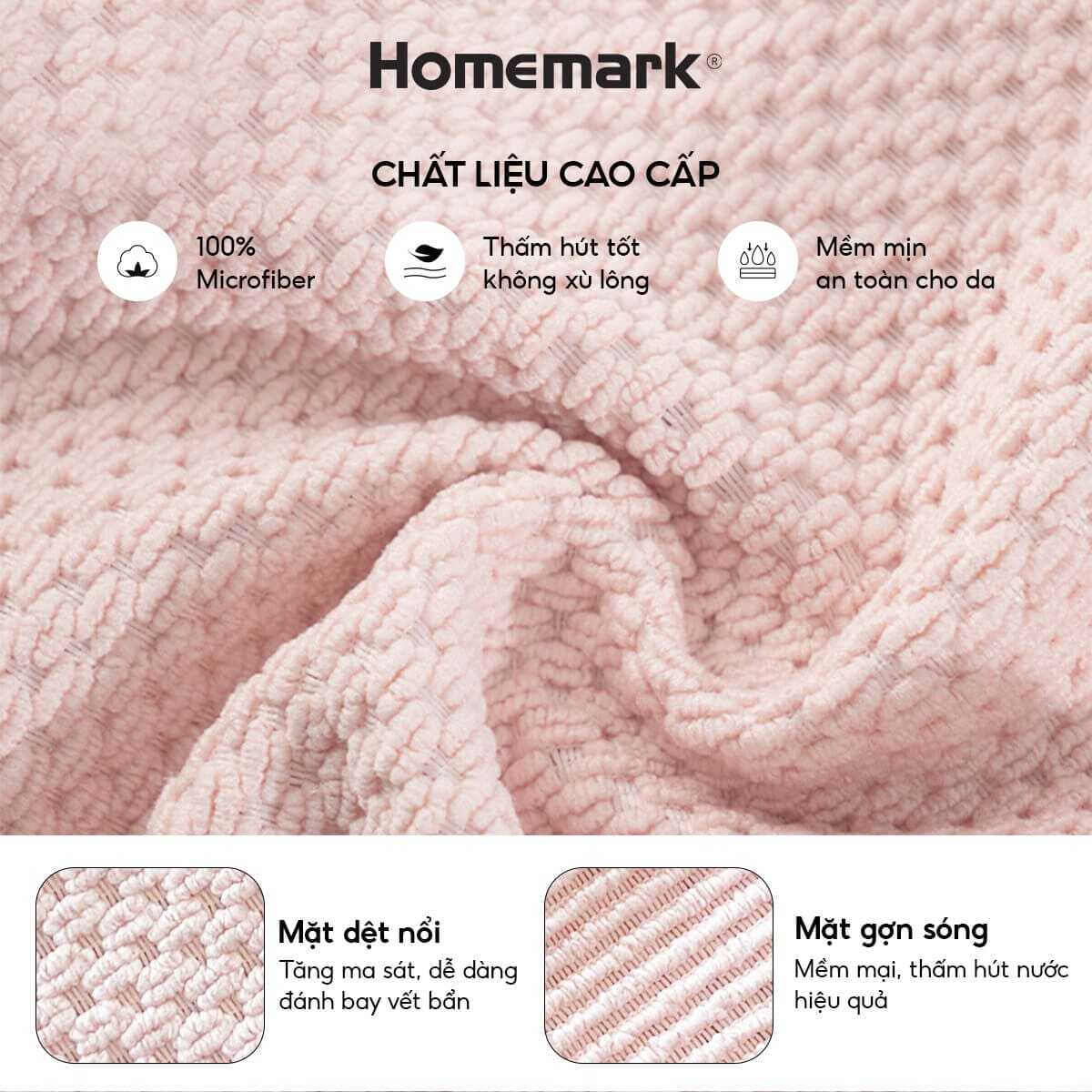 Super absorbent multi-purpose kitchen towels, glass and car cleaning towels, Homemark combo of 5