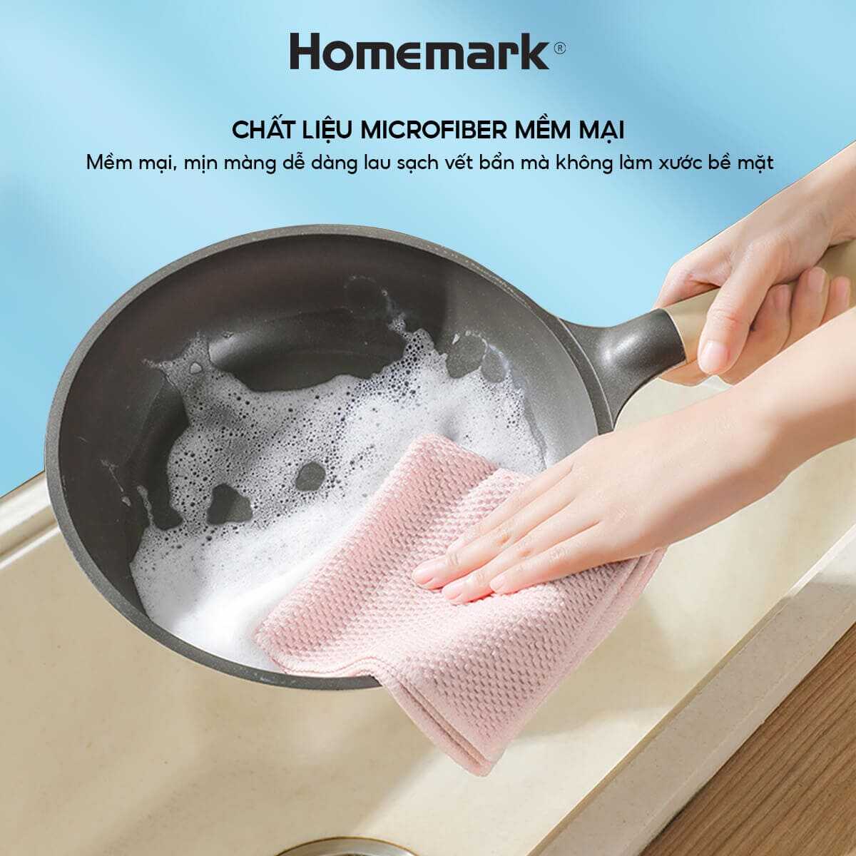 Super absorbent multi-purpose kitchen towels, glass and car cleaning towels, Homemark combo of 5