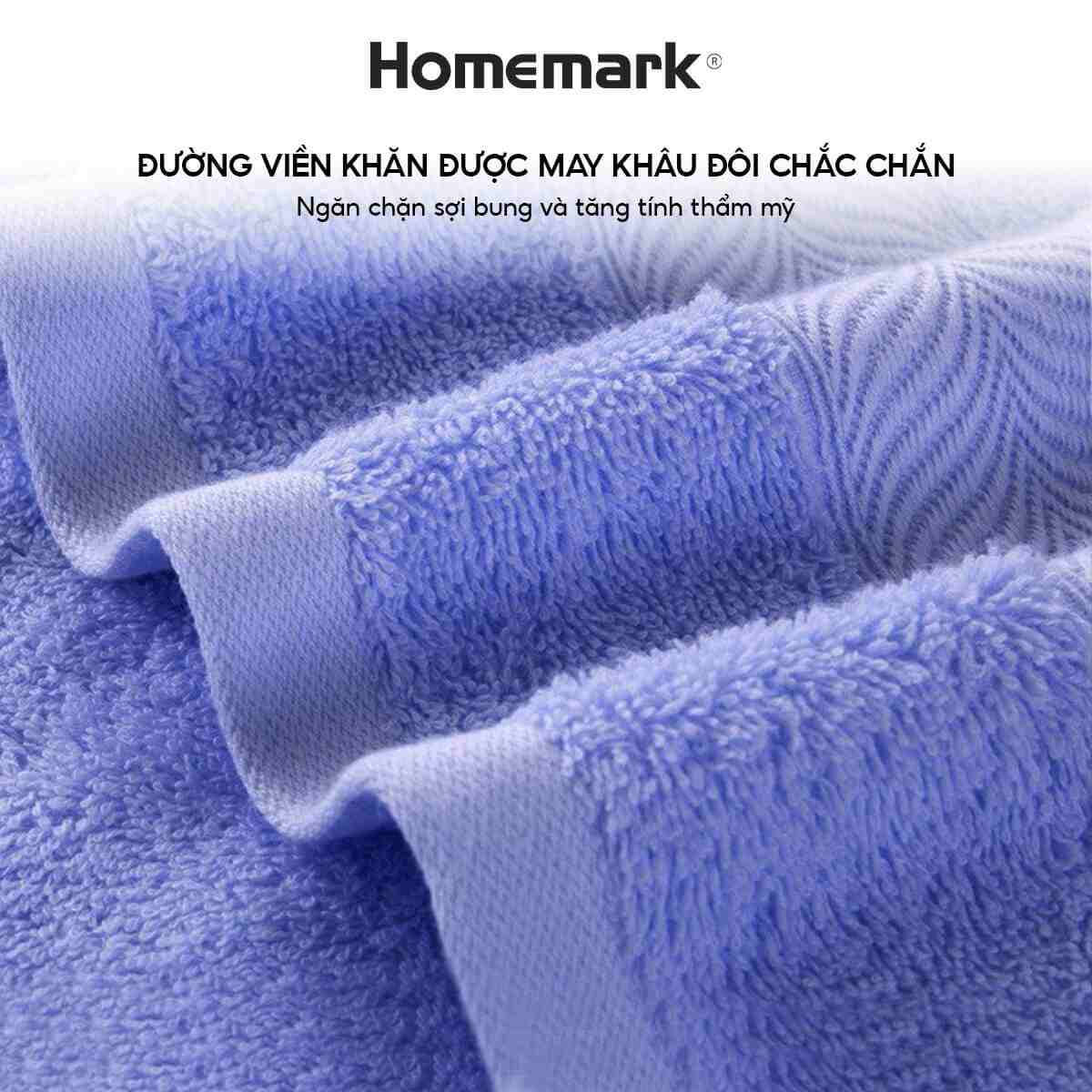 Khăn Tắm Cotton Cao Cấp Homemark Dày Mềm, Thấm Hút - Size 70x140 / 50x100 / 40x65 / 34x34cm