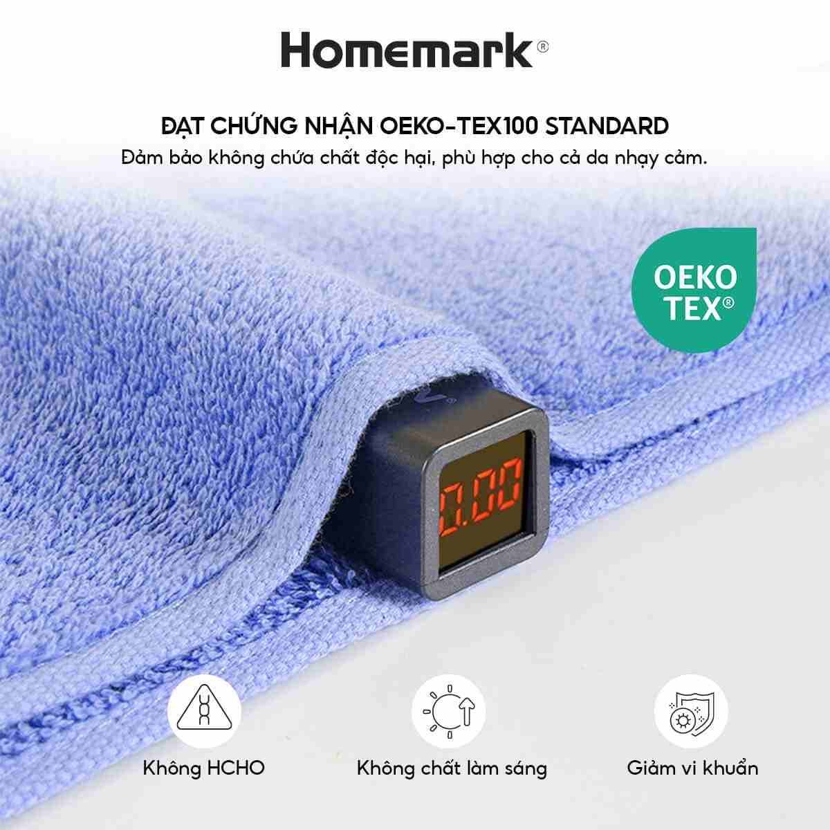 Khăn Tắm Cotton Cao Cấp Homemark Dày Mềm, Thấm Hút - Size 70x140 / 50x100 / 40x65 / 34x34cm